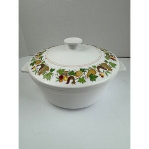 Noritake Progression China Harvest 9012 Casserole Dish with Lid Vintage Japan